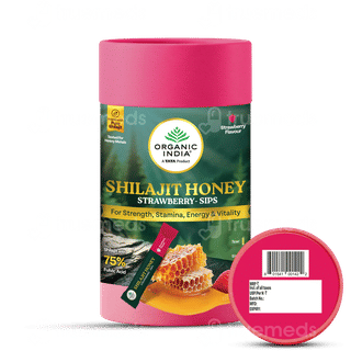 Organic India Shilajit Honey Strawberry Flavour 8Gm Pack Of 30 Sips